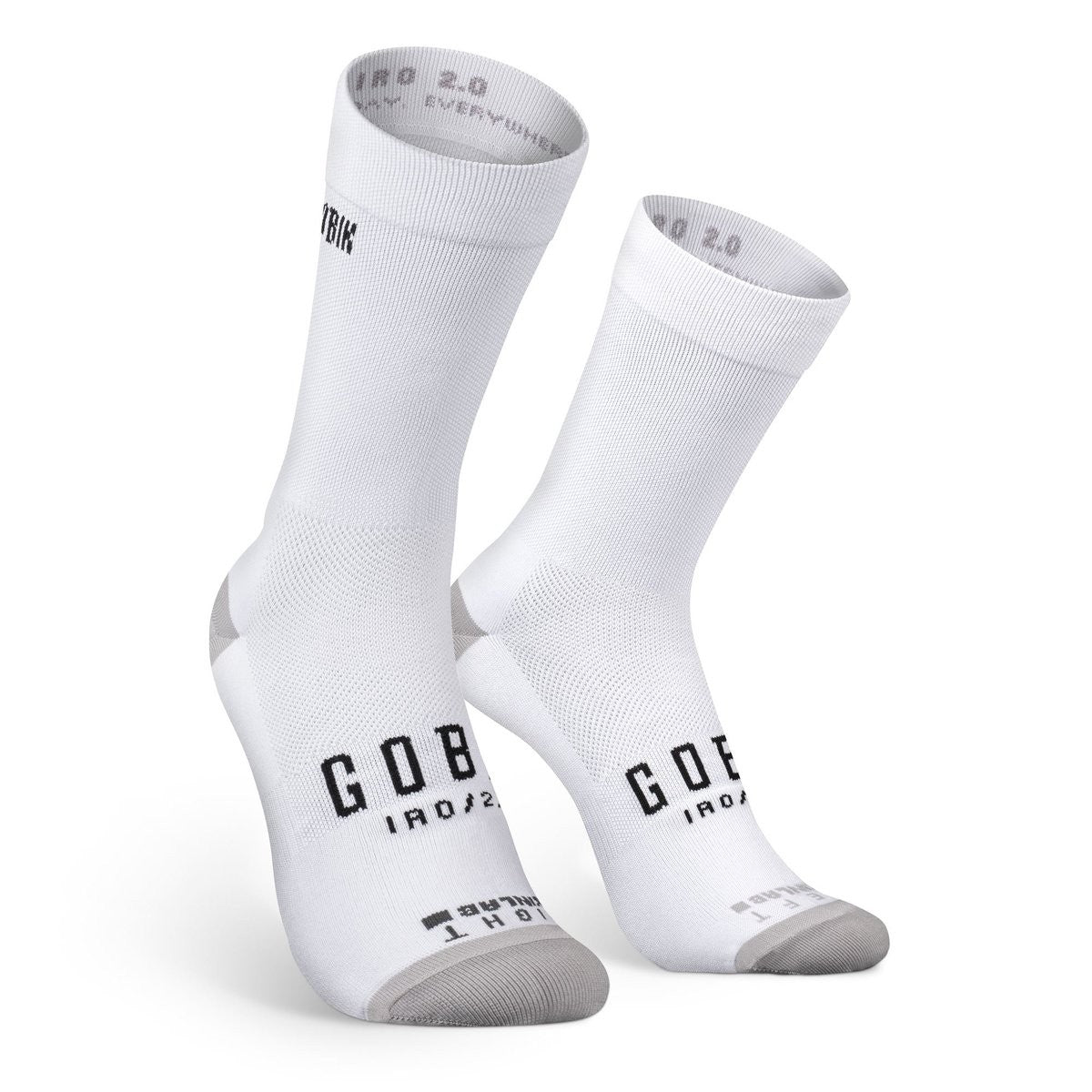 Iro 2.0 Calcetines Gobik Unisex Blanco Logo