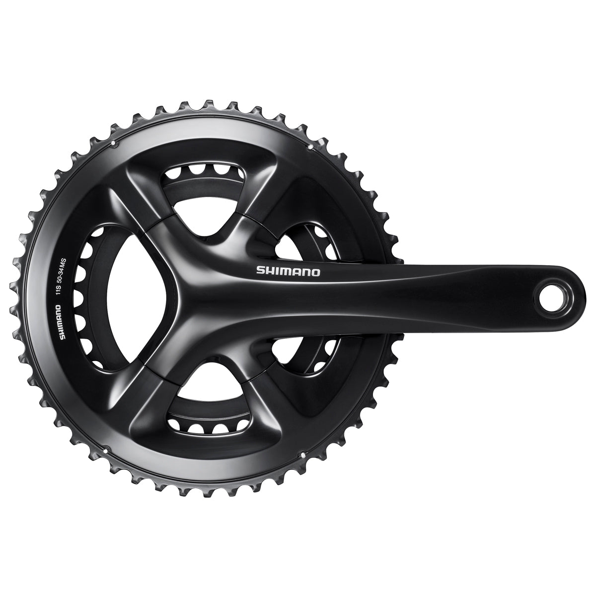 Juego Bielas/Platos Shimano FC-RS510 50/34d 11v Sin Cazoletas Negro
